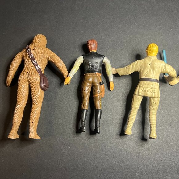 Vintage 1993 Lot of 10 LFL Star Wars Bendems Chewbacca, Han Solo, Luke, Ackbar - Picture 4 of 10